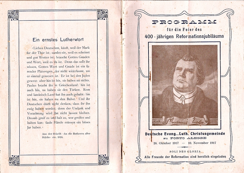 Celebração da Reforma Luterana há 100 anos