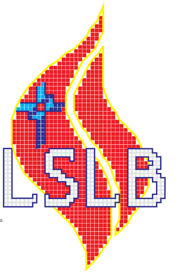 Logo da LSLB para bordar em ponto cruz