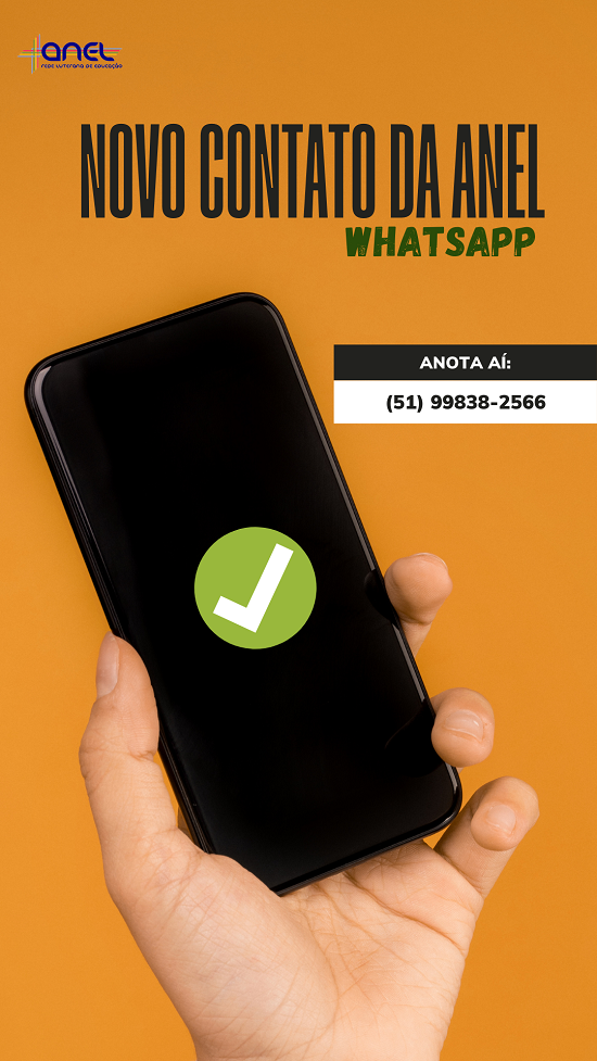 Novo contato da ANEL pelo whatsapp